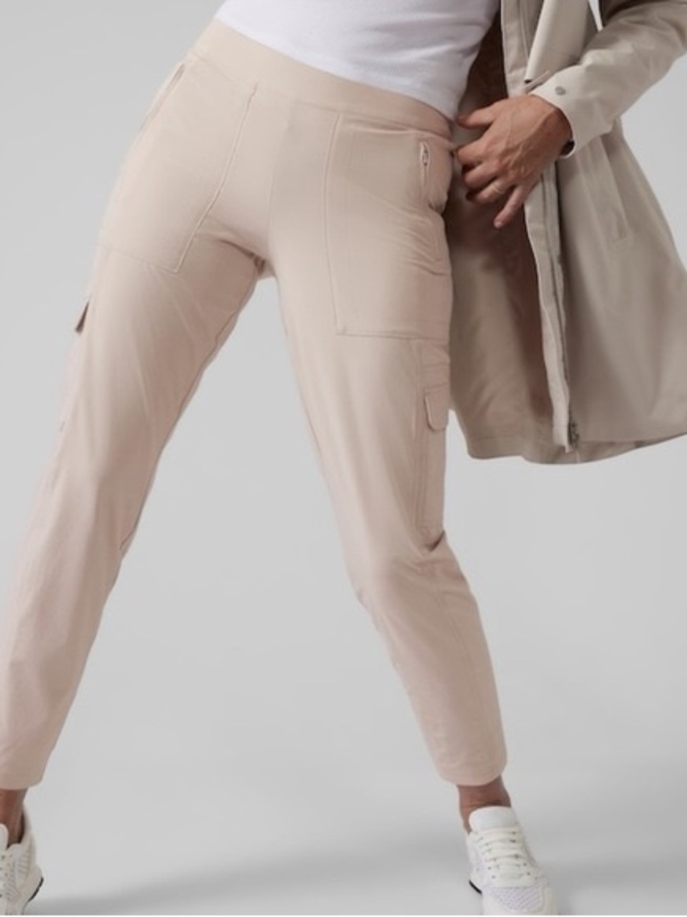 Athleta Lightweight Blush Cargo Ankle Pants